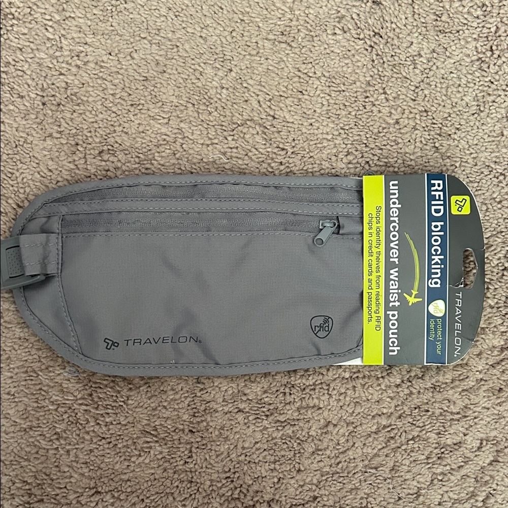 Travelon Gray RFID Undercover Waist Pouch